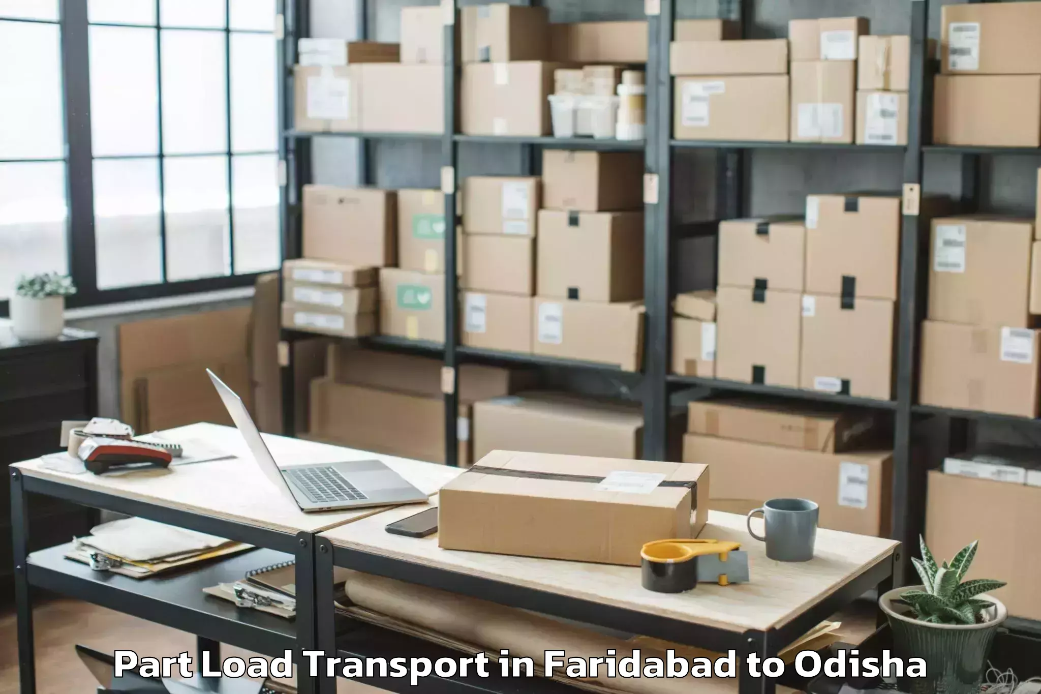 Book Faridabad to Banposh Part Load Transport Online